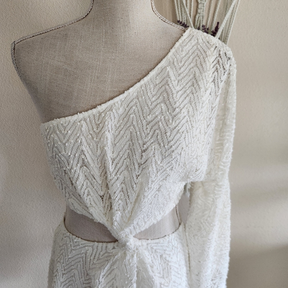Ramy Brook Lace Henrietta Cutout One Shoulder Dress Size M NWT Festival - Picture 7 of 15